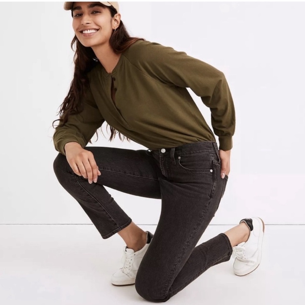 MADEWELL The Midrise Perfect Vintage Black Denim Jeans
